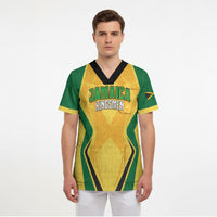 Custom Jamaica Cricket Scrub Top Kingsmen Go For Glory