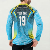 Custom Saint Lucia Cricket Button Sweatshirt Kings Go For Glory