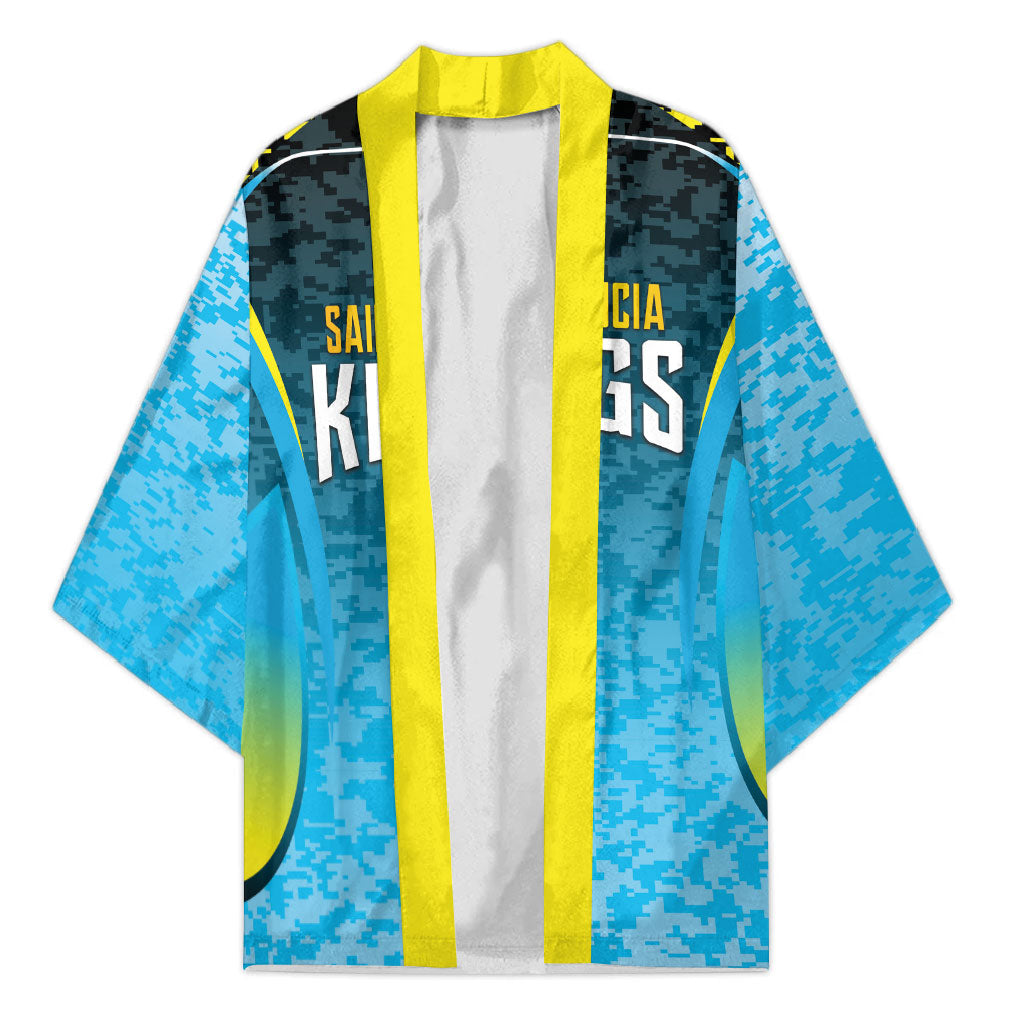 Custom Saint Lucia Cricket Kimono Kings Go For Glory
