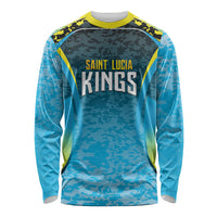 Custom Saint Lucia Cricket Long Sleeve Shirt Kings Go For Glory