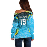Custom Saint Lucia Cricket Off Shoulder Sweater Kings Go For Glory