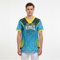 Custom Saint Lucia Cricket Scrub Top Kings Go For Glory