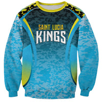Custom Saint Lucia Cricket Sweatshirt Kings Go For Glory