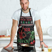 Funny Six Seven Skeleton Hand Apron Meme Gen Alpha Slang - Wonder Print Shop