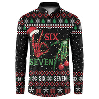 Funny Six Seven Skeleton Hand Button Sweatshirt Meme Gen Alpha Slang - Wonder Print Shop