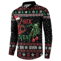 Funny Six Seven Skeleton Hand Button Sweatshirt Meme Gen Alpha Slang - Wonder Print Shop