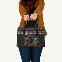 Funny Six Seven Skeleton Hand Leather Bag Meme Gen Alpha Slang - Wonder Print Shop