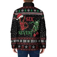 Funny Six Seven Skeleton Hand Padded Jacket Meme Gen Alpha Slang - Wonder Print Shop