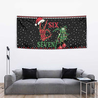 Funny Six Seven Skeleton Hand Tapestry Meme Gen Alpha Slang - Wonder Print Shop