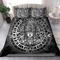 Mexico Aztec Warrior Goddess Bedding Set Aztec Skull Tribal Calender Silver Spirit - Wonder Print Shop