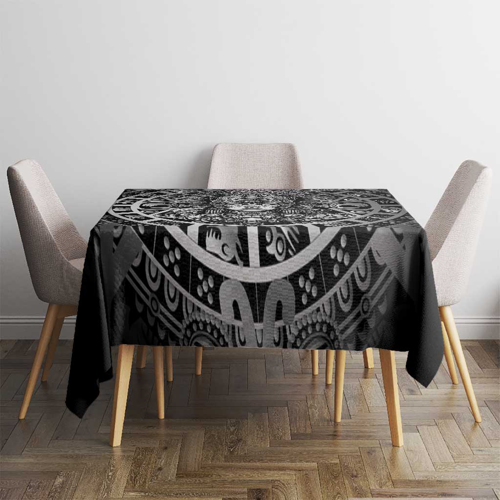Mexico Aztec Warrior Goddess Tablecloth Aztec Skull Tribal Calender Silver Spirit - Wonder Print Shop