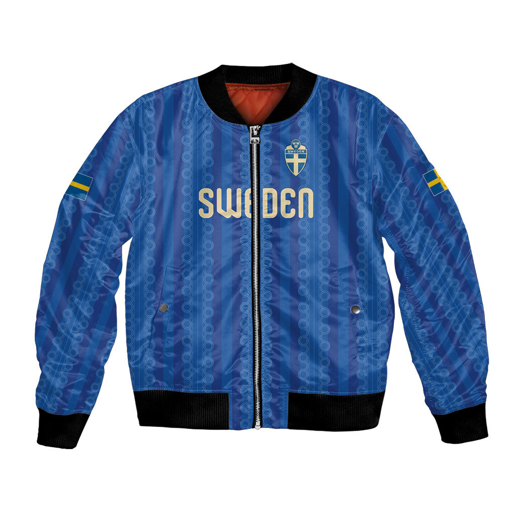 Custom World Football 2026 Sweden Bomber Jacket Swedish The Blue and Yellow Champions