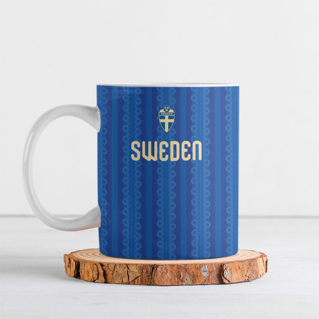 Custom World Football 2026 Sweden Ceramic Mug Swedish The Blue and Yellow Champions
