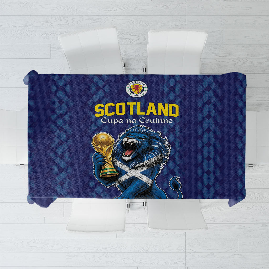 World Football 2026 Scotland Tablecloth Scottish Tartan Cupa na Cruinne Glory