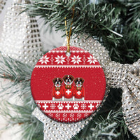 Saint Bernard Dog Switzerland Christmas Ceramic Ornament - Wonder Print Shop