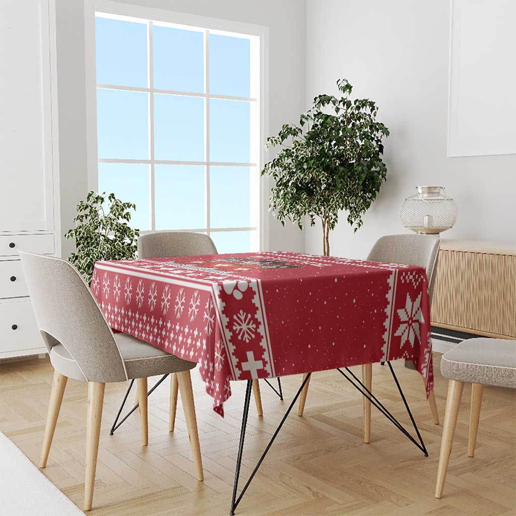 Saint Bernard Dog Switzerland Christmas Tablecloth - Wonder Print Shop