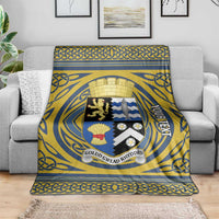 Personalized Cardiganshire Wales Blanket Ceredigion Coat of Arms Celtic Design - Wonder Print Shop