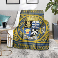 Personalized Cardiganshire Wales Blanket Ceredigion Coat of Arms Celtic Design - Wonder Print Shop