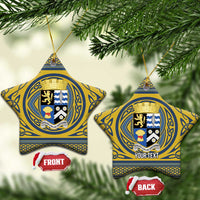 Personalized Cardiganshire Wales Ceramic Ornament Ceredigion Coat of Arms Celtic Design - Wonder Print Shop
