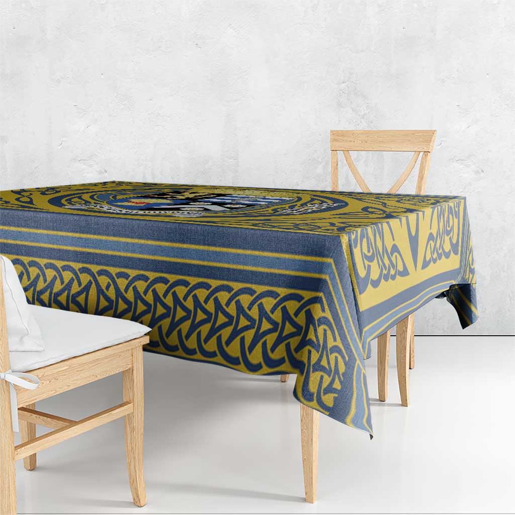Personalized Cardiganshire Wales Tablecloth Ceredigion Coat of Arms Celtic Design - Wonder Print Shop