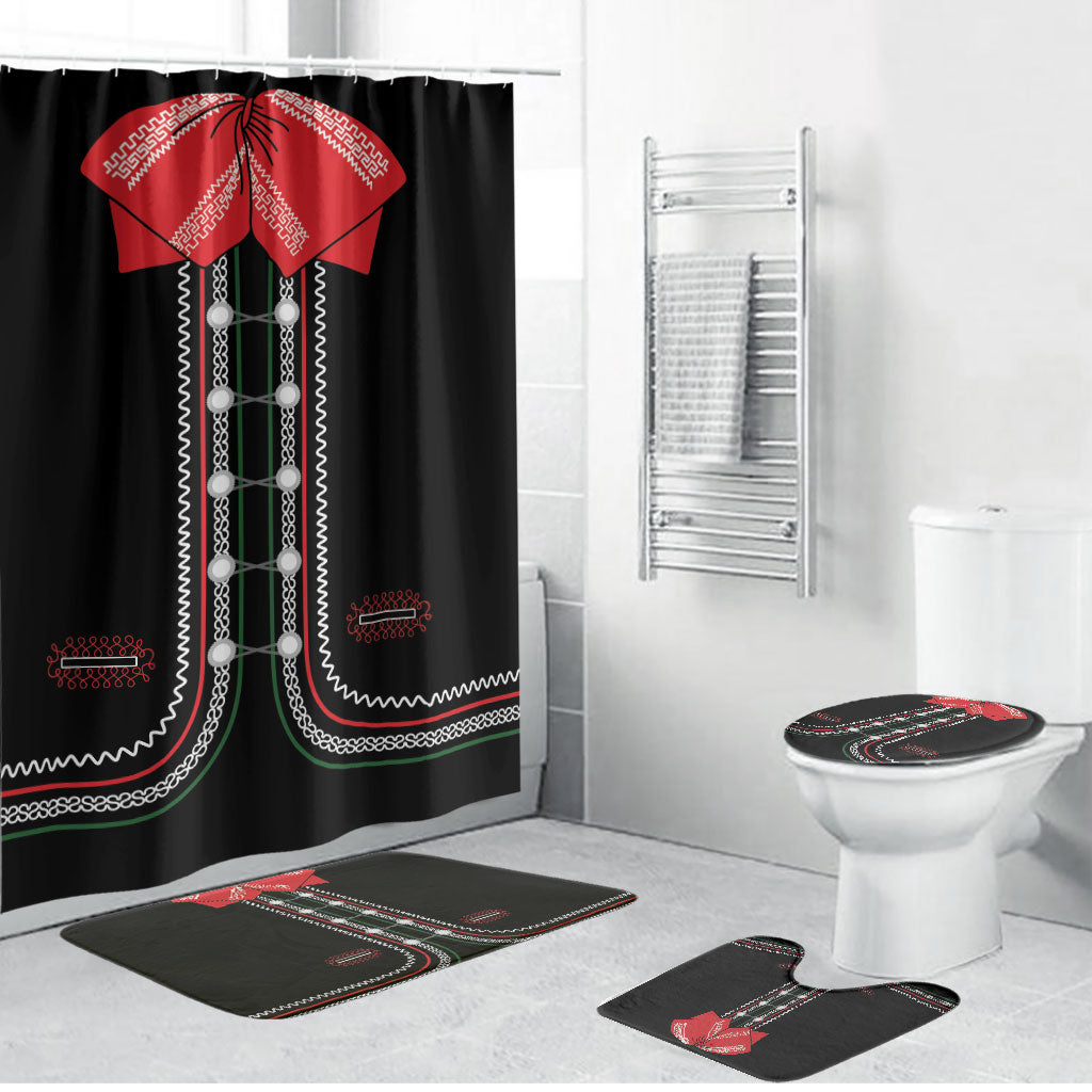 Mexican Mariachi Charro Suit Bathroom Set Viva Mexico Dia de los Muertos