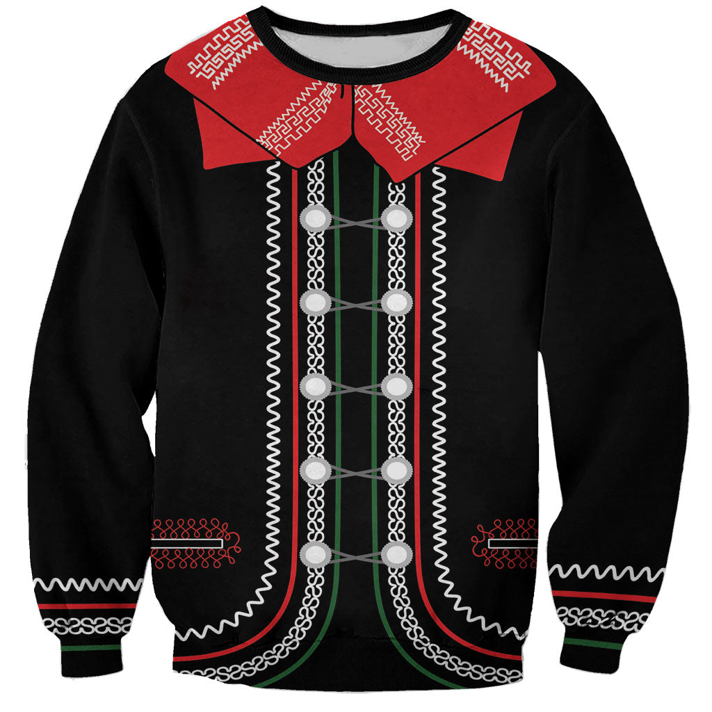 Mexican Mariachi Charro Suit Sweatshirt Viva Mexico Dia de los Muertos