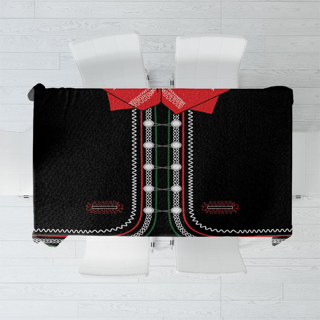 Mexican Mariachi Charro Suit Tablecloth Viva Mexico Dia de los Muertos