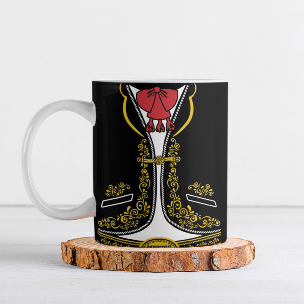 Mexican Mariachi Charro Suit Ceramic Mug Dia de los Muertos Mexico Festival