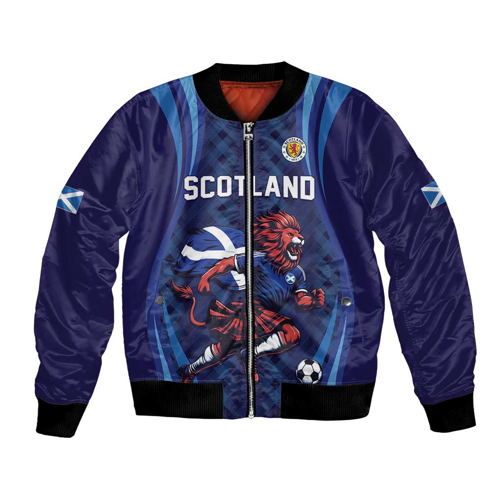 Custom World Football 2026 Scotland Bomber Jacket Lion Mascot Go Scottish