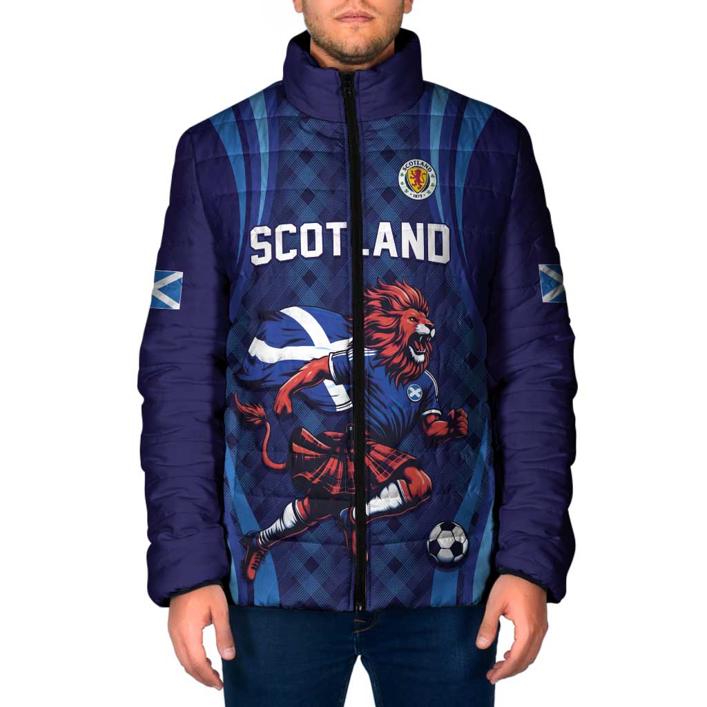 Custom World Football 2026 Scotland Padded Jacket Lion Mascot Go Scottish