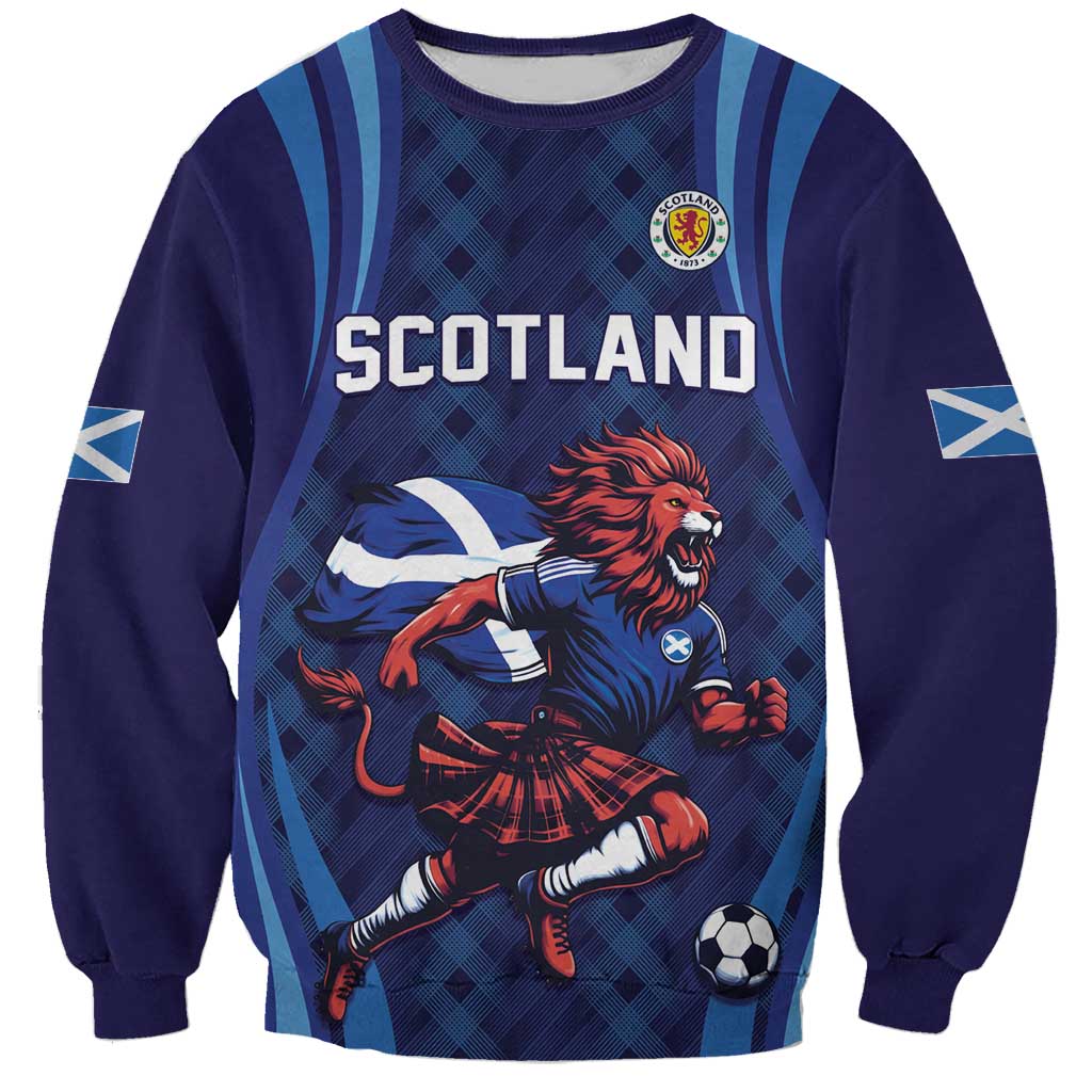 Custom World Football 2026 Scotland Sweatshirt Lion Mascot Go Scottish