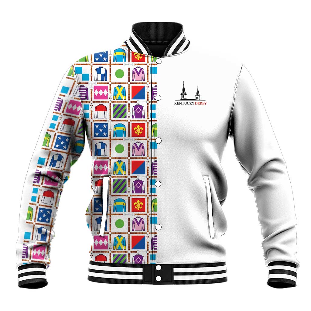 Kentucky Horse Racing 152nd Baseball Jacket Run for the Roses 2026 White Edition