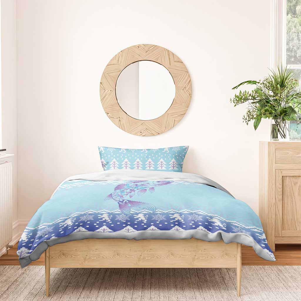 Cardiganshire Wales Christmas Bedding Set Ceredigion Herring Celtic Knot - Wonder Print Shop