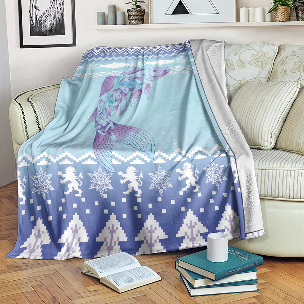 Cardiganshire Wales Christmas Blanket Ceredigion Herring Celtic Knot - Wonder Print Shop
