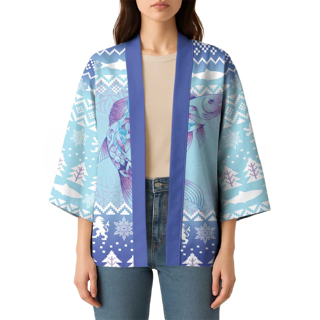 Cardiganshire Wales Christmas Kimono Ceredigion Herring Celtic Knot - Wonder Print Shop