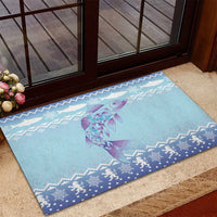 Cardiganshire Wales Christmas Rubber Doormat Ceredigion Herring Celtic Knot - Wonder Print Shop