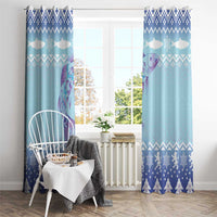 Cardiganshire Wales Christmas Window Curtain Ceredigion Herring Celtic Knot - Wonder Print Shop