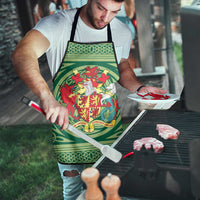 Personalized Carmarthenshire Wales Apron Map and Emblem Celtic Style - Wonder Print Shop