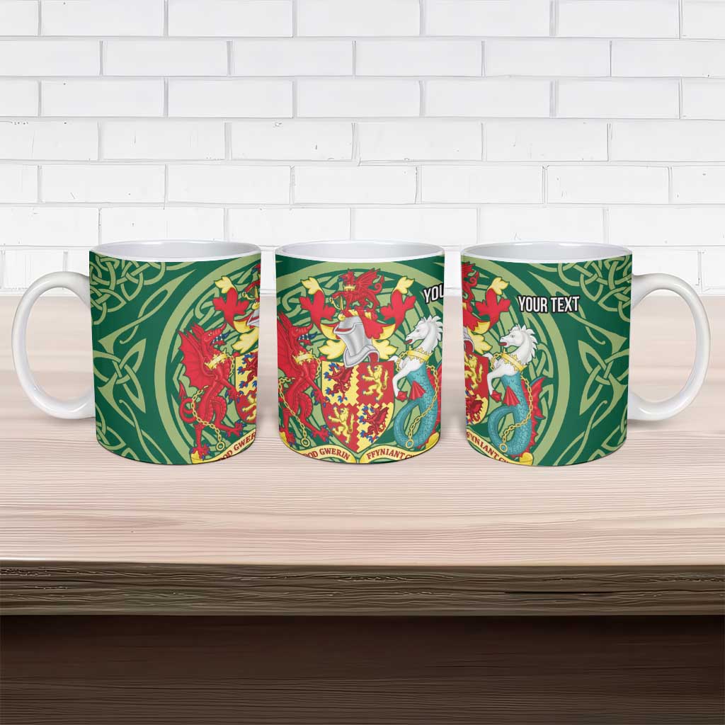 Personalized Carmarthenshire Wales Ceramic Mug Map and Emblem Celtic Style - Wonder Print Shop