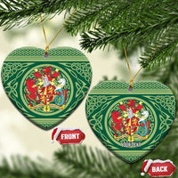 Personalized Carmarthenshire Wales Ceramic Ornament Map and Emblem Celtic Style - Wonder Print Shop