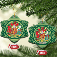 Personalized Carmarthenshire Wales Ceramic Ornament Map and Emblem Celtic Style - Wonder Print Shop