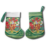 Personalized Carmarthenshire Wales Christmas Stocking Map and Emblem Celtic Style - Wonder Print Shop