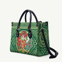 Personalized Carmarthenshire Wales Leather Bag Map and Emblem Celtic Style - Wonder Print Shop
