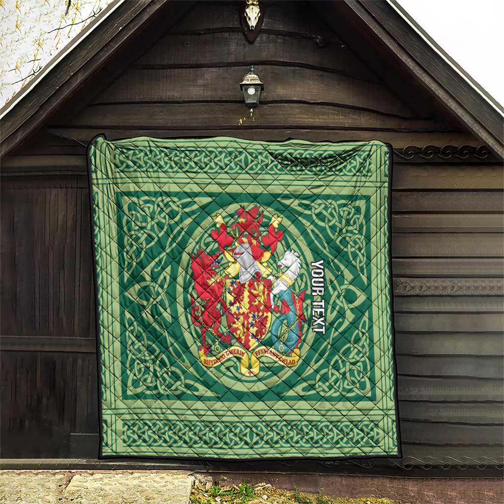 Personalized Carmarthenshire Wales Quilt Map and Emblem Celtic Style - Wonder Print Shop