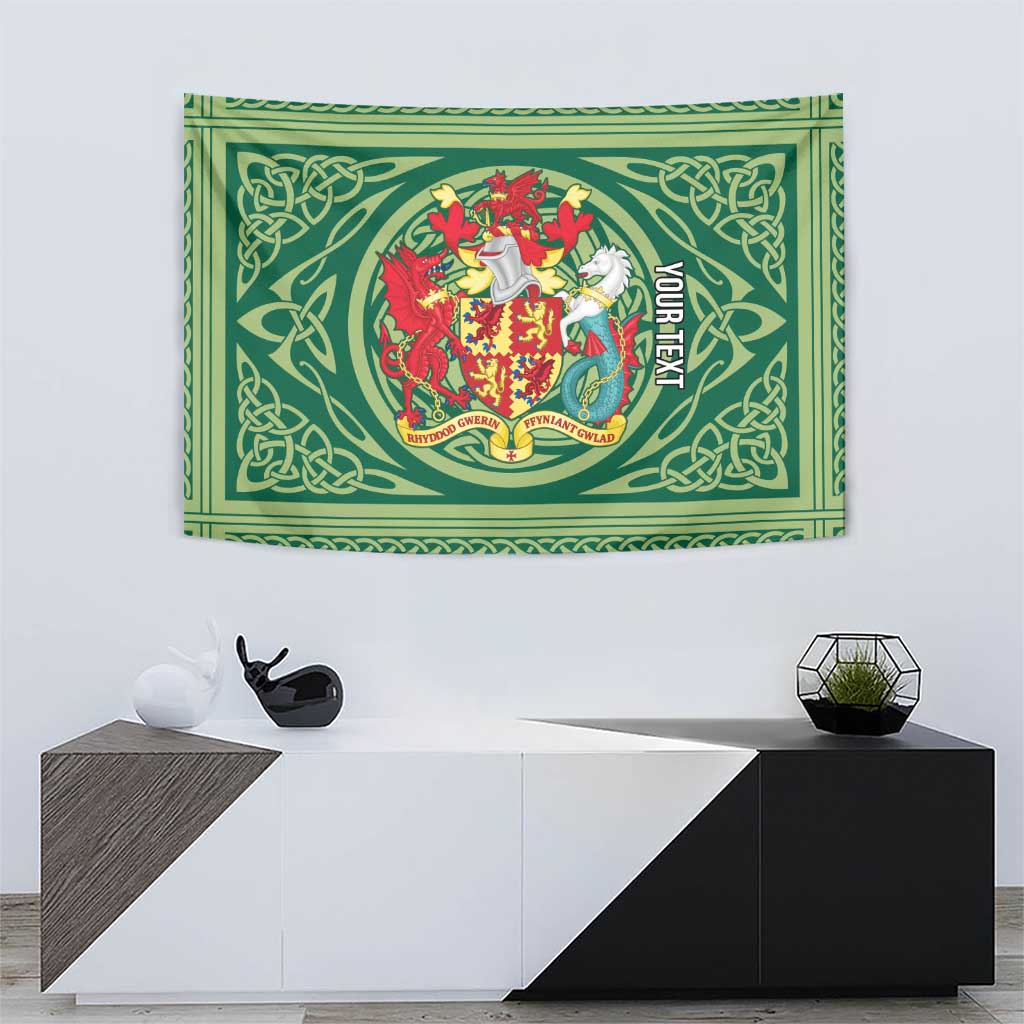 Personalized Carmarthenshire Wales Tapestry Map and Emblem Celtic Style - Wonder Print Shop