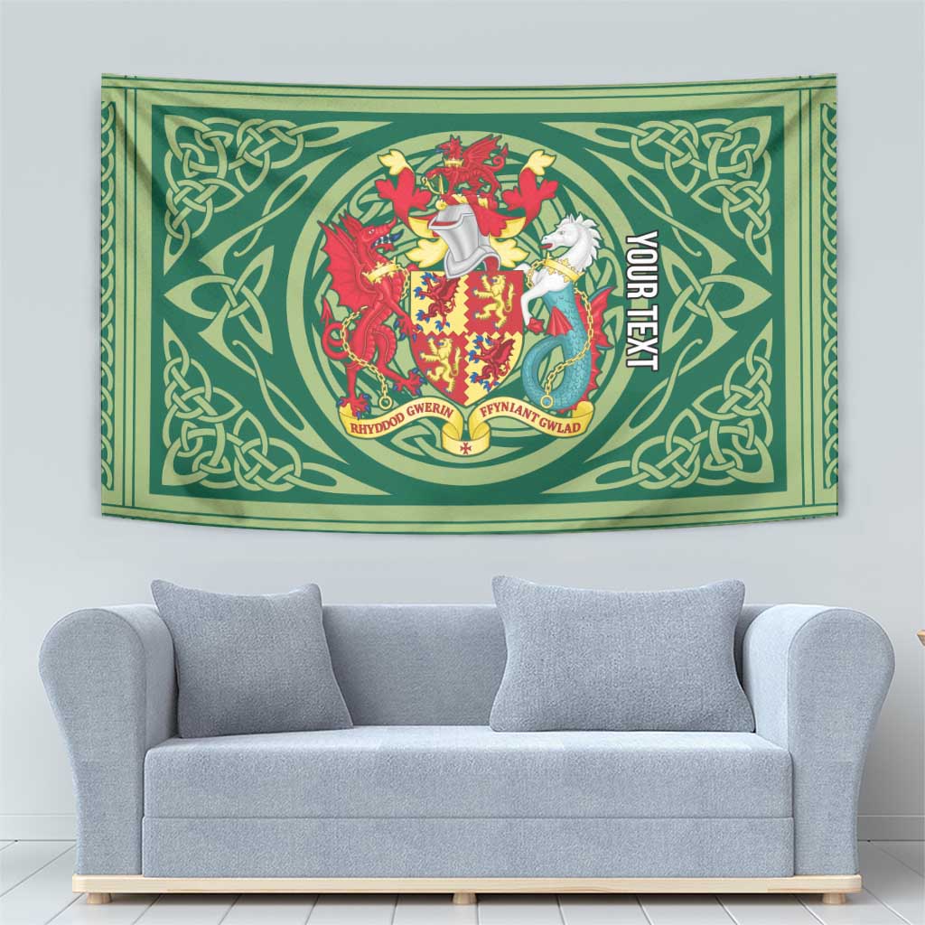 Personalized Carmarthenshire Wales Tapestry Map and Emblem Celtic Style - Wonder Print Shop