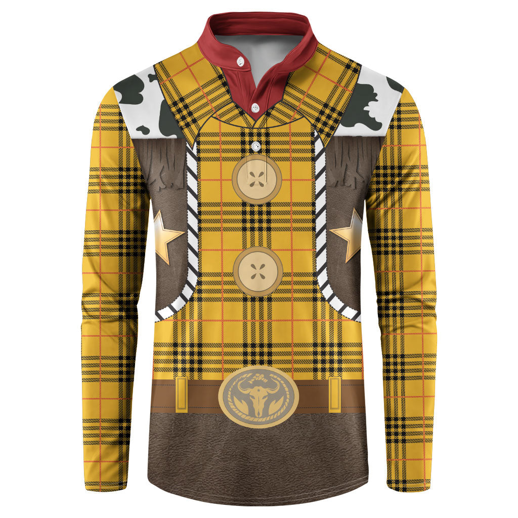 Western Cowboy Tartan Costume Button Sweatshirt Cow Print Plaid Rodeo