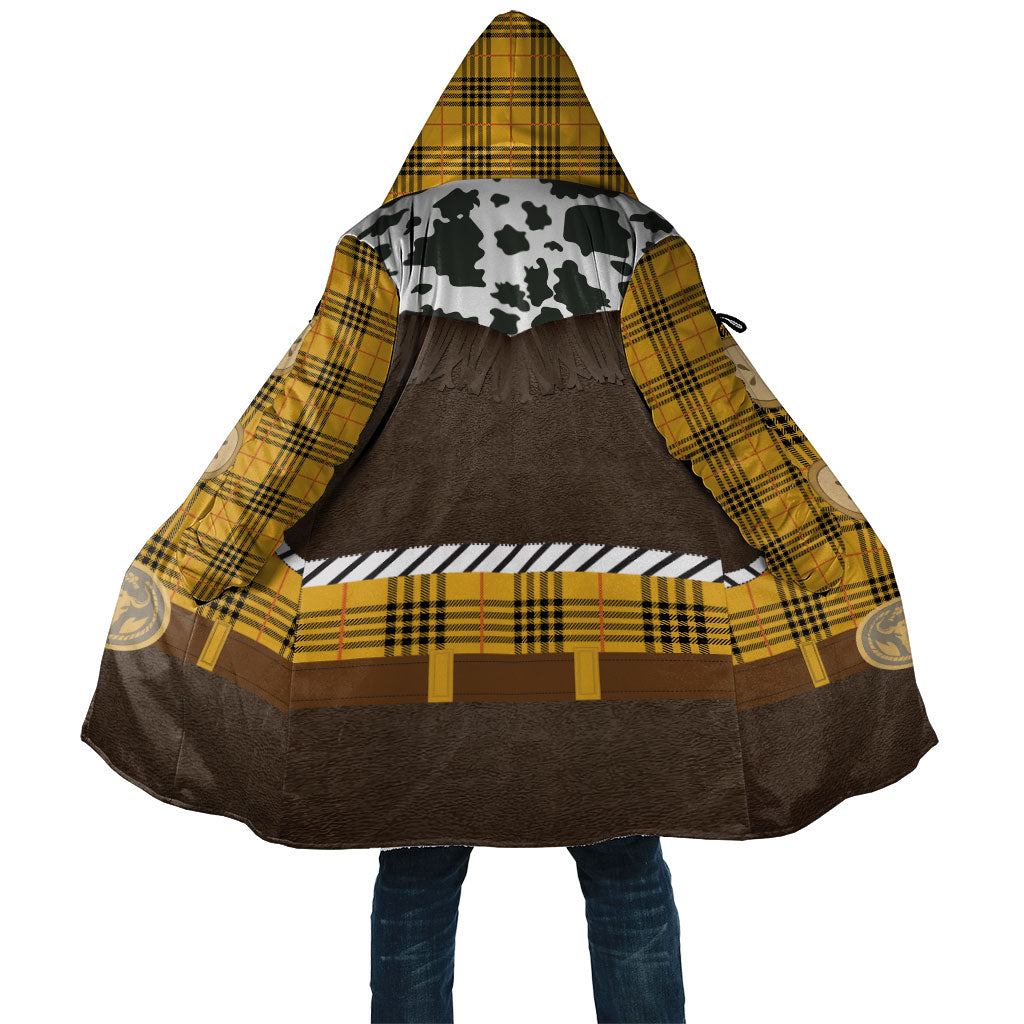 Western Cowboy Tartan Costume Cloak Cow Print Plaid Rodeo