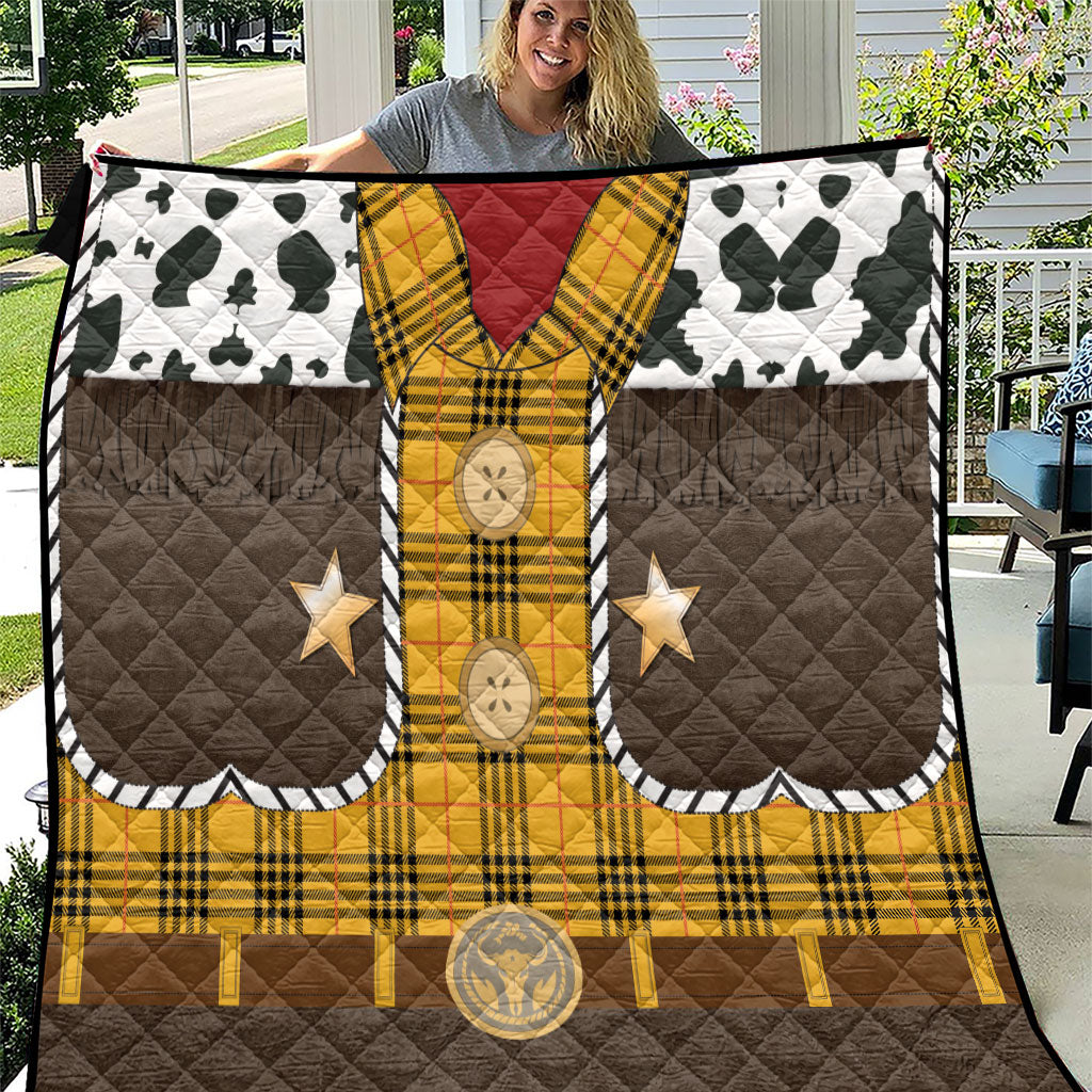 Western Cowboy Tartan Costume Quilt Cow Print Plaid Rodeo