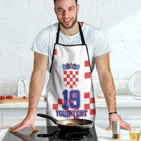 Custom Croatia National Heritage Apron Red and White Checkerboard Design - Wonder Print Shop